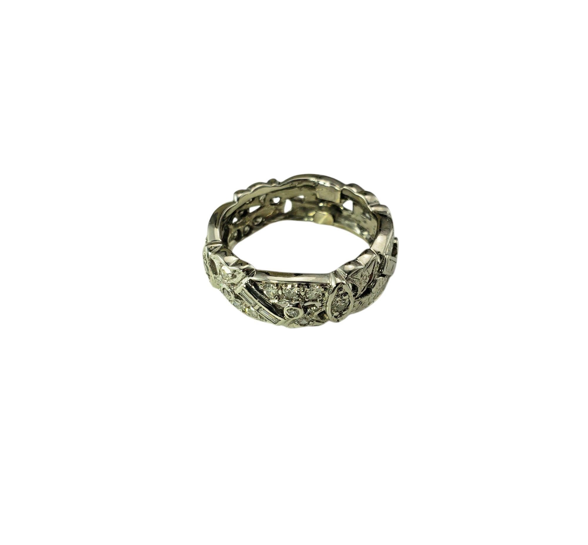 Contemporaneo Anello con diamante in oro bianco 14 carati misura 7 #21455 in vendita