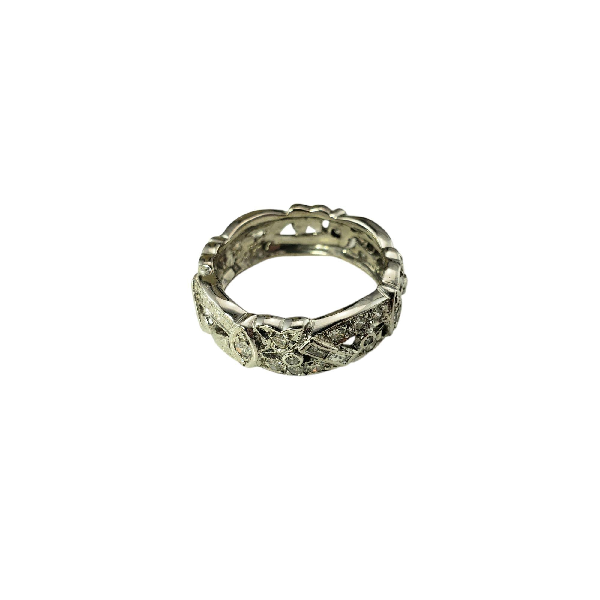 Taglio singolo Anello con diamante in oro bianco 14 carati misura 7 #21455 in vendita