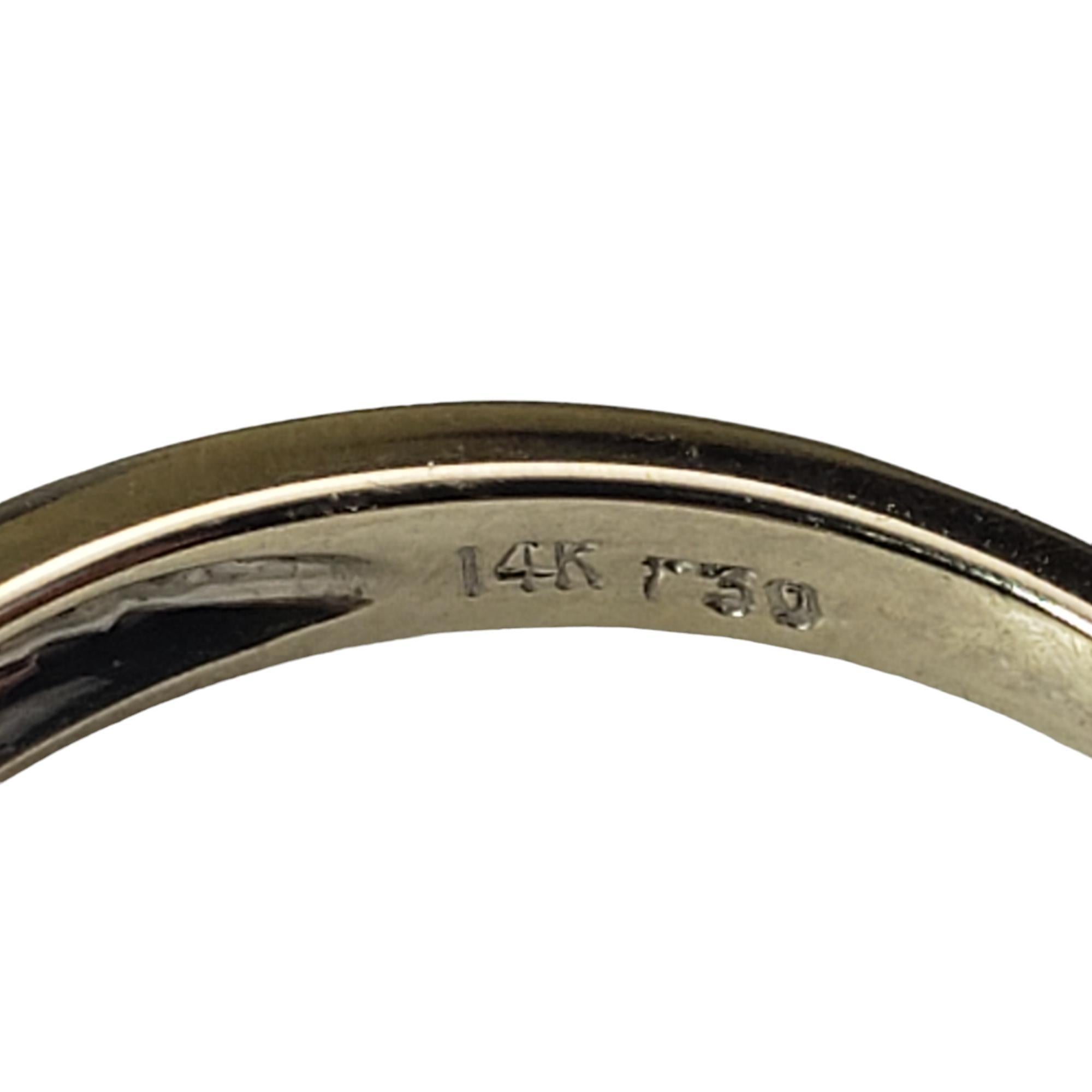 14 Karat White Gold Diamond Band Ring Size 7-7.25 #18272 For Sale 1