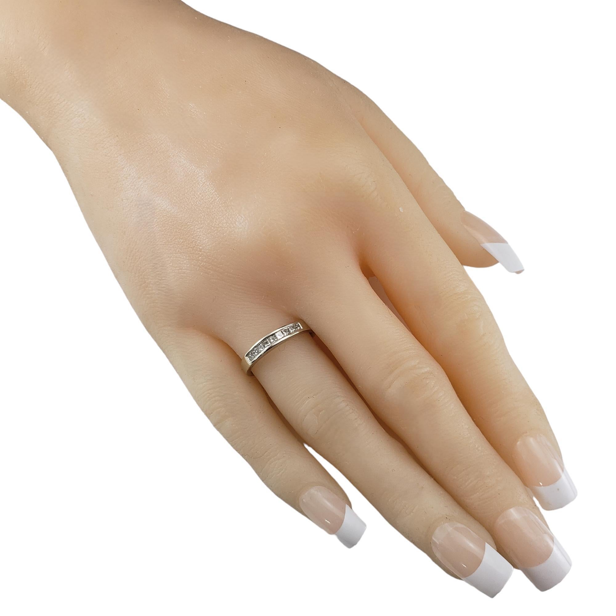 14 Karat White Gold Diamond Band Ring Size 7-7.25 #18272 For Sale 2