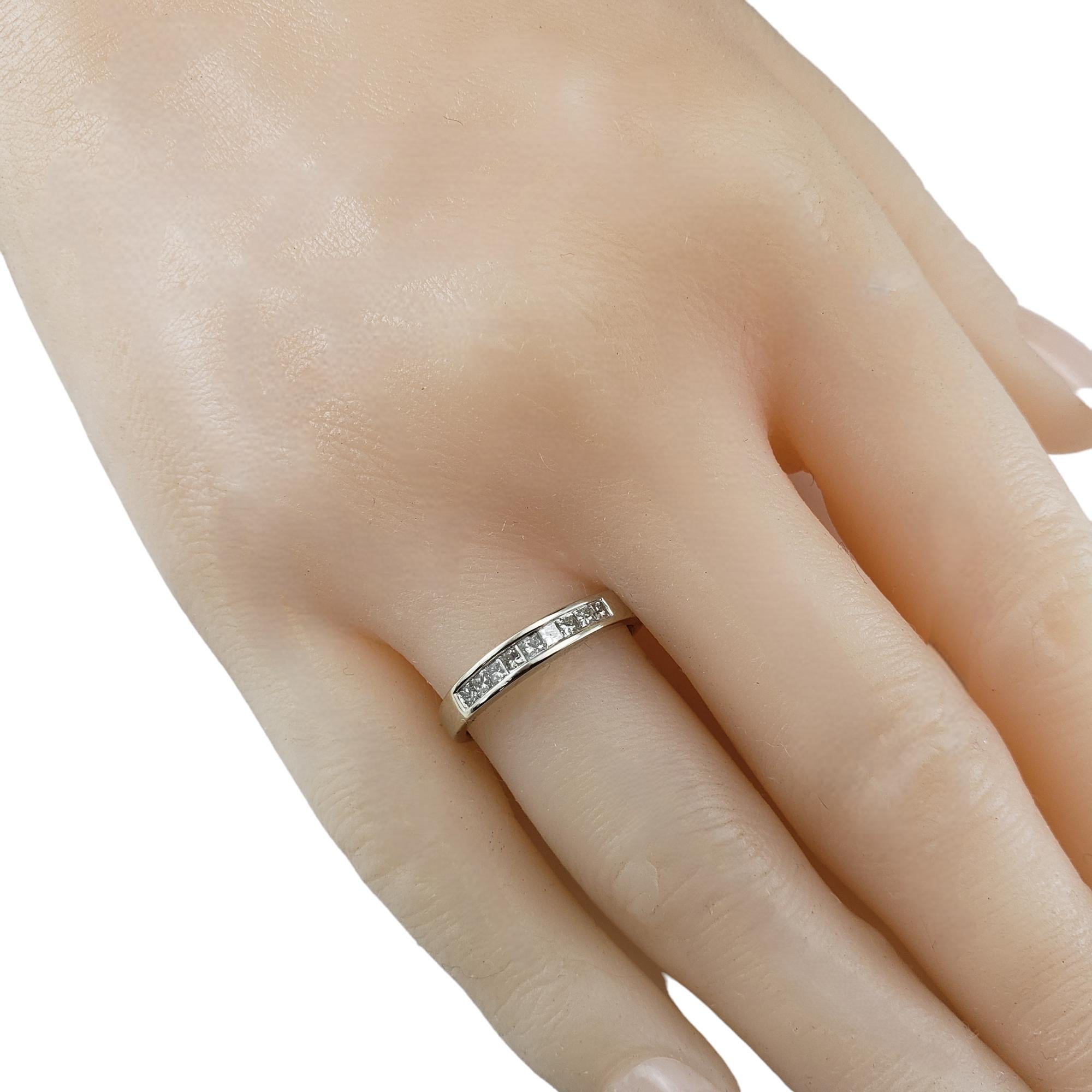 14 Karat White Gold Diamond Band Ring Size 7-7.25 #18272 For Sale 3