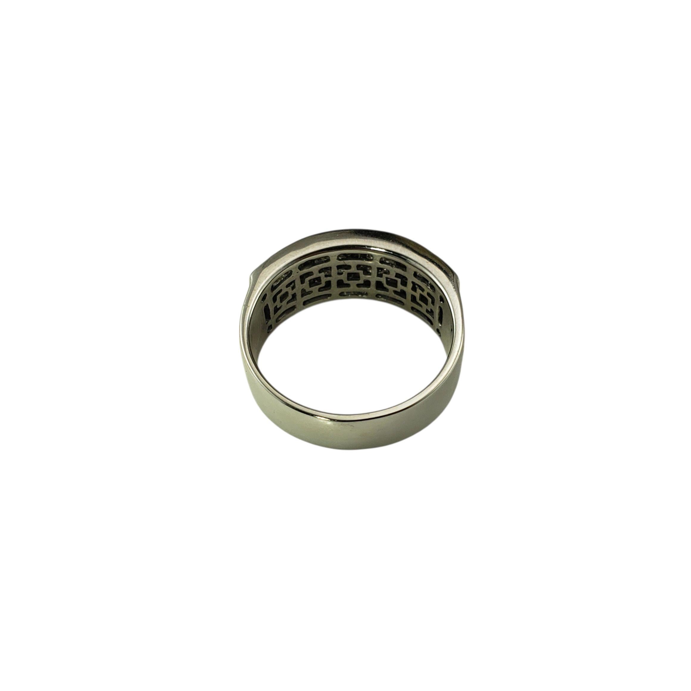Anello con diamante in oro bianco 14 carati misura 7,25 #22809 In condizioni buone in vendita a Washington Depot, CT
