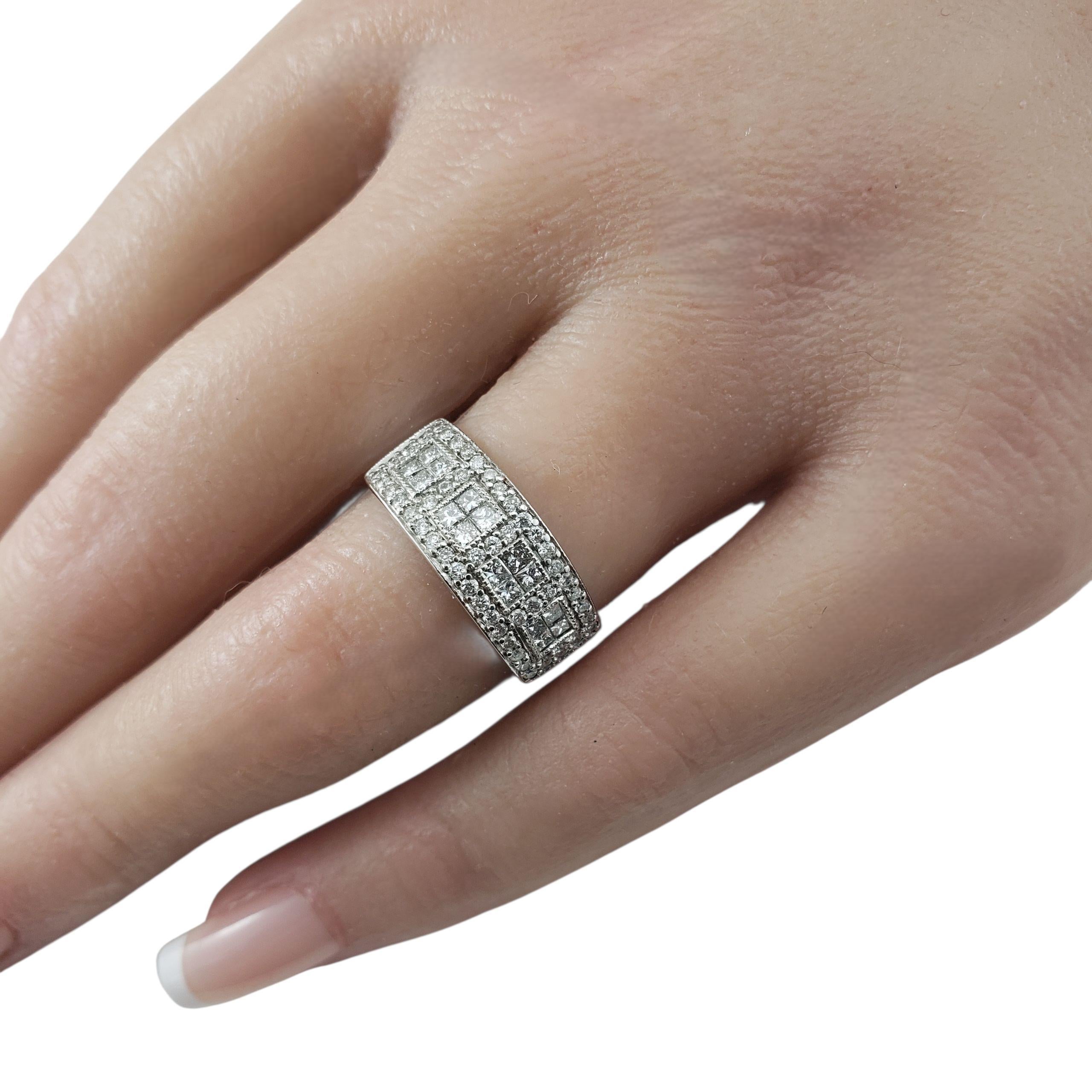 Anello con diamante in oro bianco 14 carati misura 7,25 #22809 in vendita 2