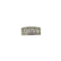Anello con diamante in oro bianco 14 carati misura 7,25 #22809