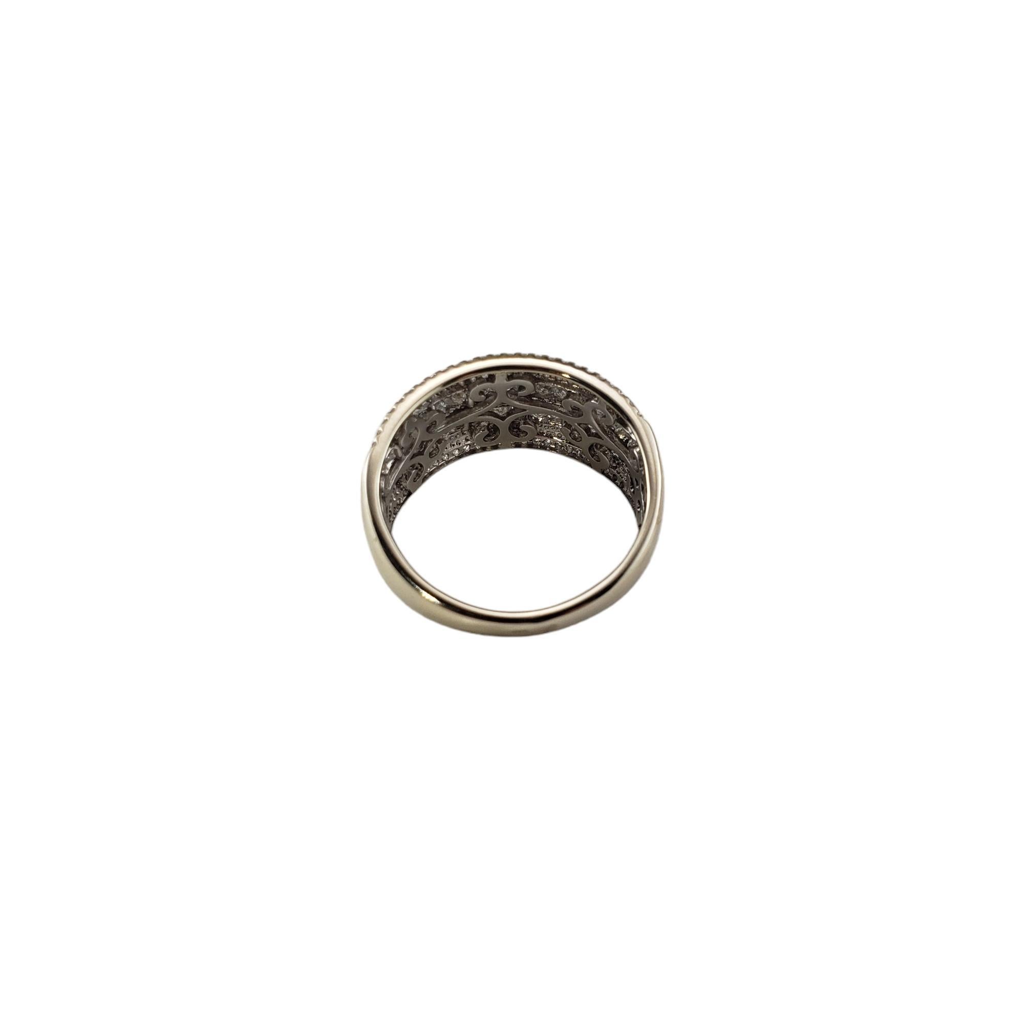 Women's 14 Karat White Gold Diamond Band Ring Size 7.5 #16617 For Sale