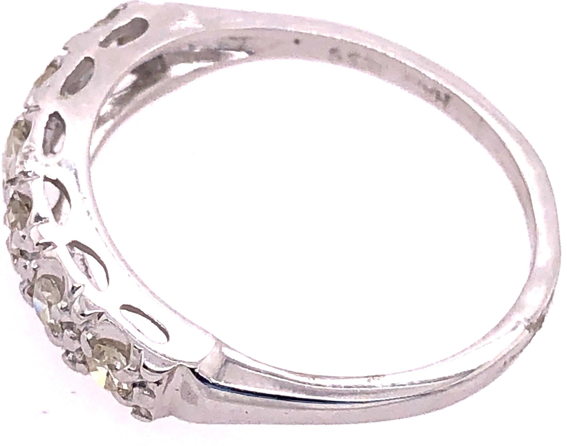 Round Cut 14 Karat White Gold Diamond Band Wedding Anniversary 0.50 Total Diamond Weight For Sale