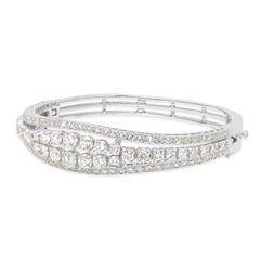 14 Karat White Gold Diamond Bangle Bracelet