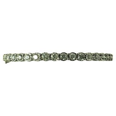 14 Karat White Gold Diamond Bangle Bracelet