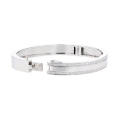 14 Karat White Gold Diamond Bangle