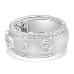 14 Karat White Gold Diamond Bezel Set Band