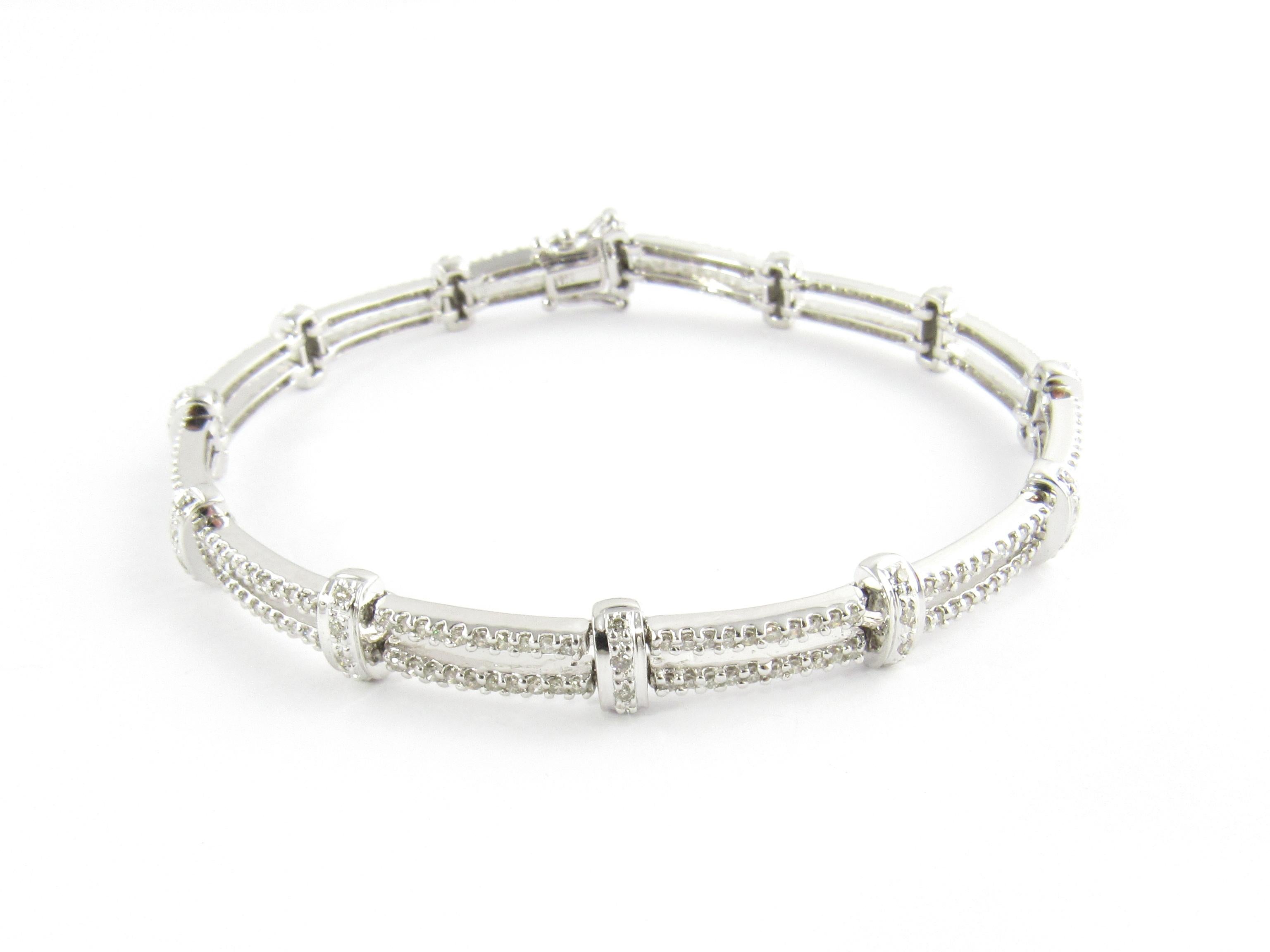 14 Karat White Gold Diamond Bracelet For Sale 3