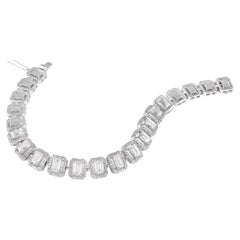 Bracelet en or blanc 14 carats et diamants