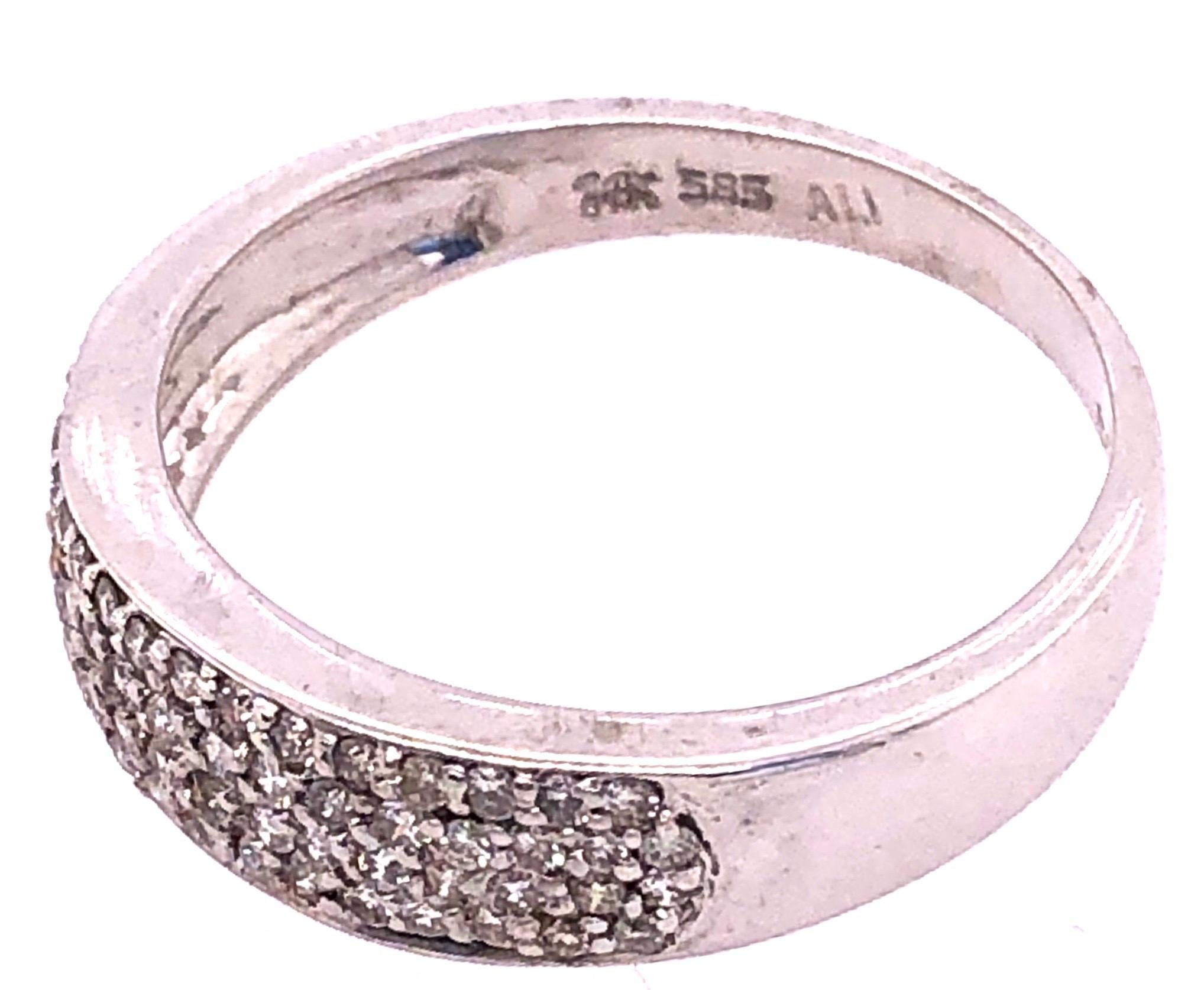 Bague de mariage en or blanc 14 carats avec diamants 1,00 TDW Bon état - En vente à Stamford, CT