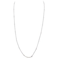 Collier en or blanc 14 carats avec diamants à la verge