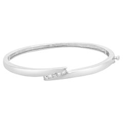 Bracciale Bypass con diamanti in oro bianco 14 carati