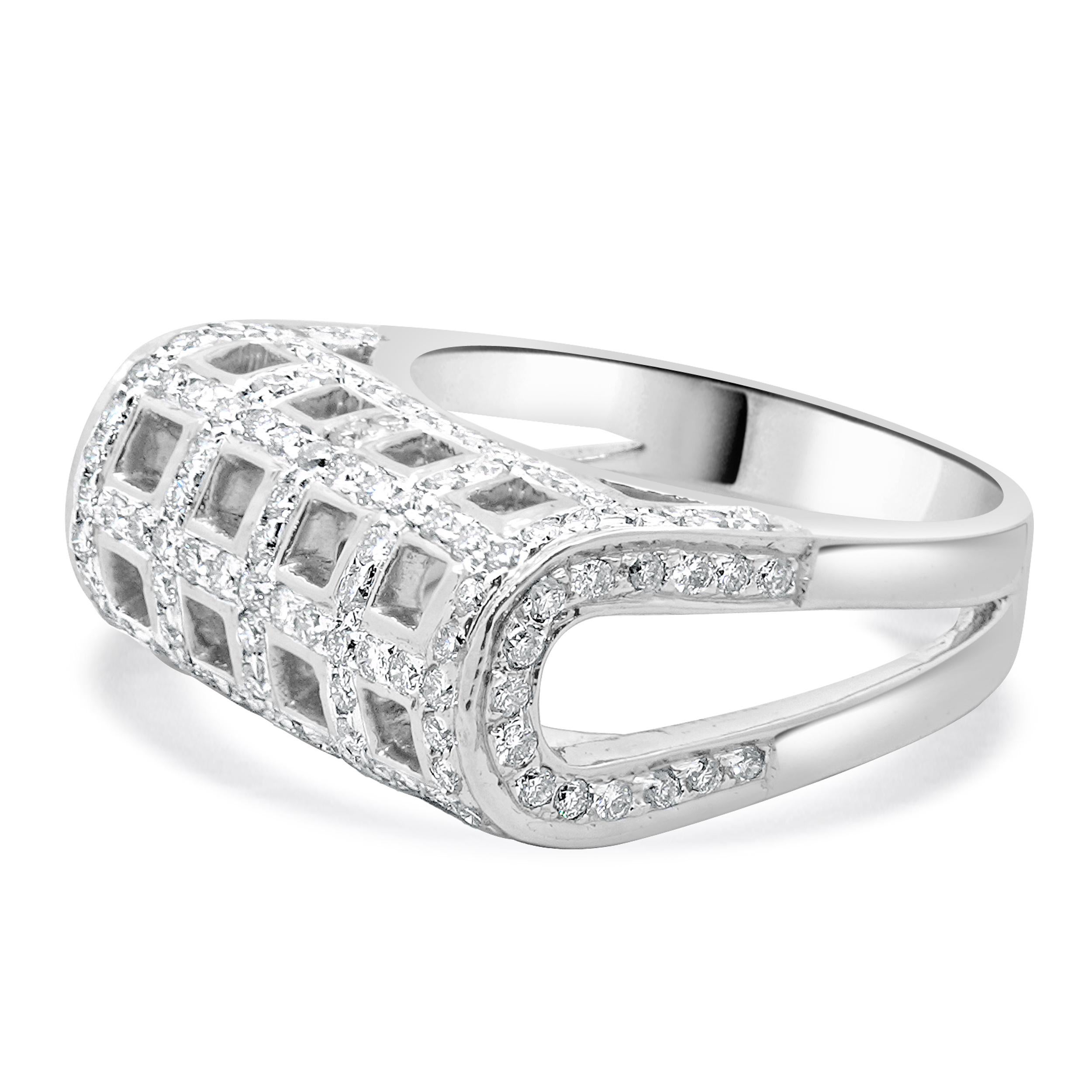 MATERIAL: 14K Weißgold
Diamant: 147 runder Brillantschliff = 1,03cttw
Farbe: G / H
Klarheit: SI1
Ringgröße: 5.75 (bitte erlauben Sie bis zu 2 zusätzliche Arbeitstage für Größenanfragen)
Gewicht: 8,29 Gramm
