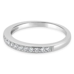 14 Karat White Gold Diamond Channel Set Half Eternity Band
