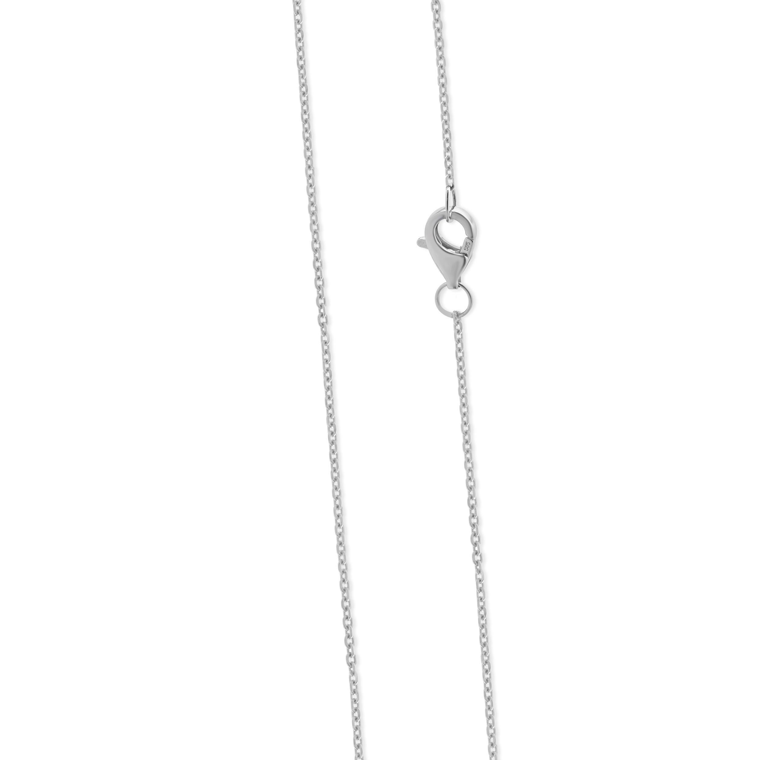 Taglio brillante Collana a grappolo di diamanti in oro bianco 14 carati in vendita