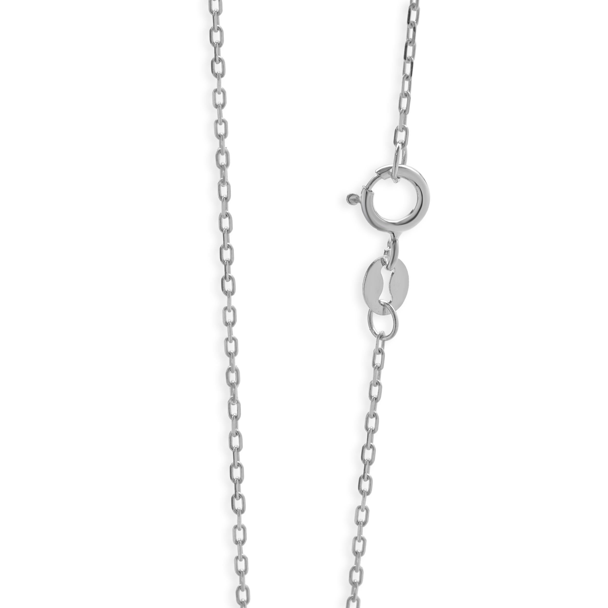 Collana a grappolo di diamanti in oro bianco 14 carati In condizioni ottime in vendita a Scottsdale, AZ