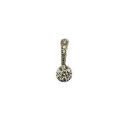 14 Karat White Gold Diamond Cluster Pendant #21813