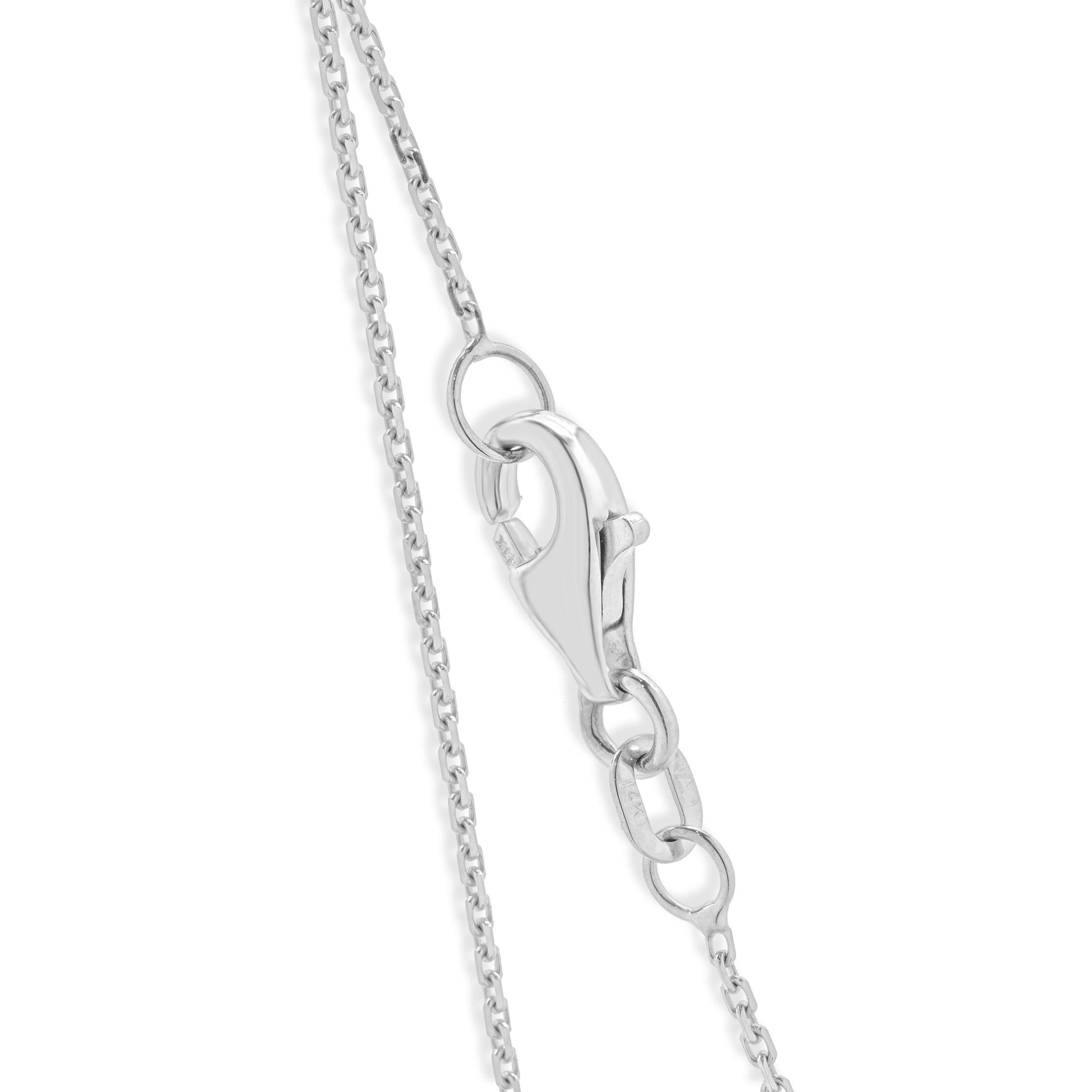 Collier en or blanc 14 carats avec pendentif en forme de grappe de diamants Excellent état - En vente à Scottsdale, AZ