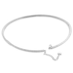 14 Karat White Gold Diamond Collar Necklace