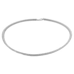 14 Karat White Gold Diamond Collar Necklace