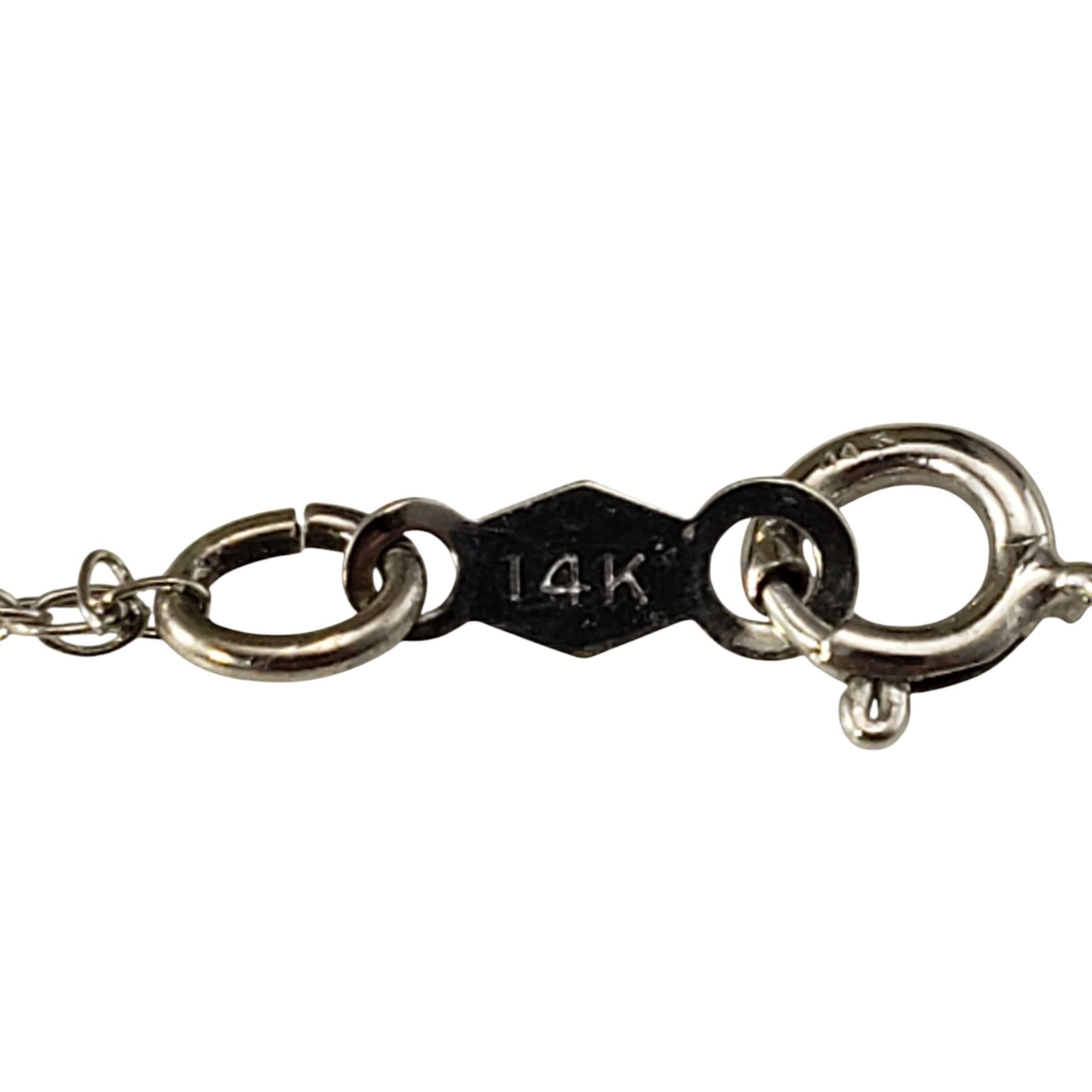 Donna Collana con ciondolo a forma di croce in oro bianco 14 carati #21539 in vendita