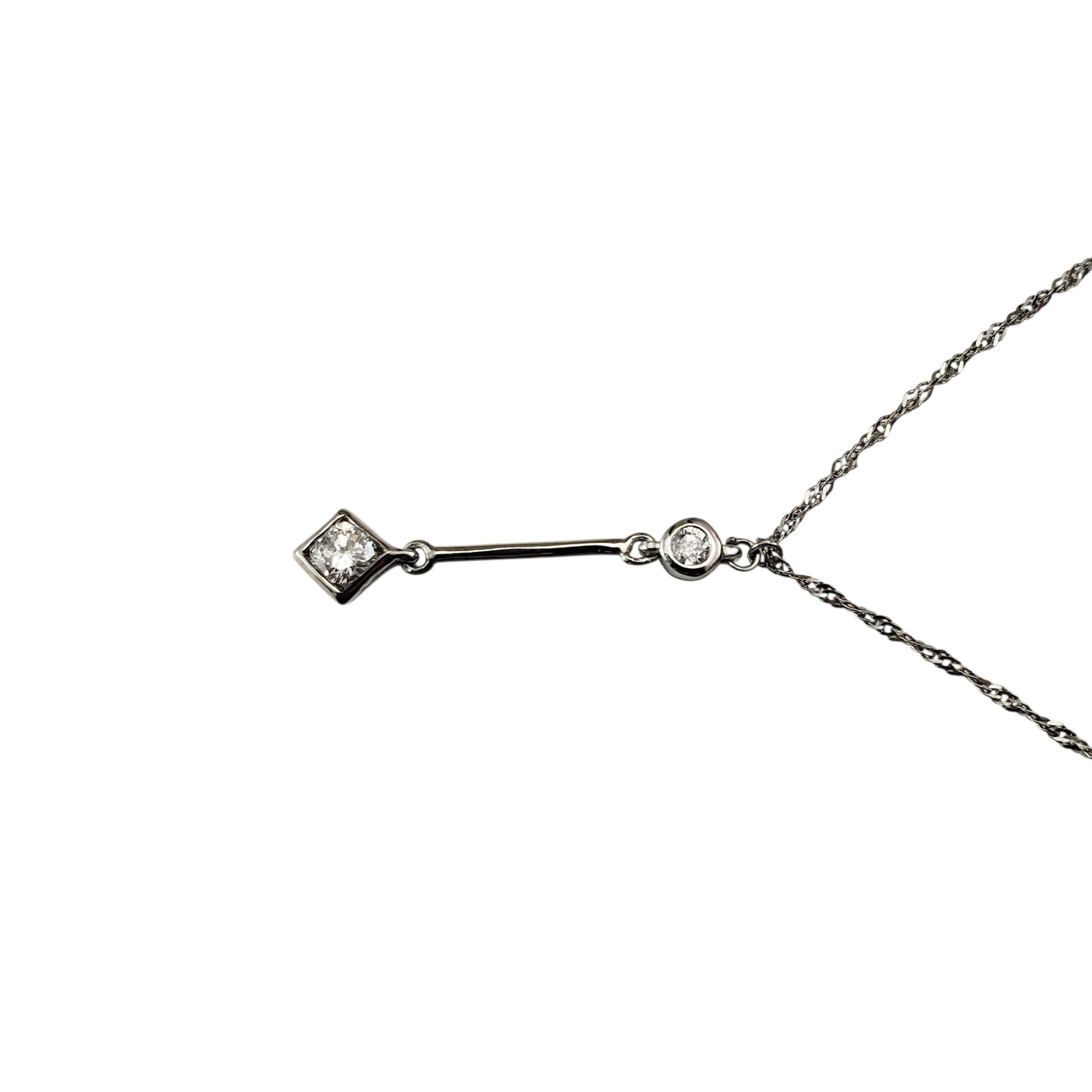 Contemporaneo Collana con diamanti in oro bianco 14 carati #23034 in vendita