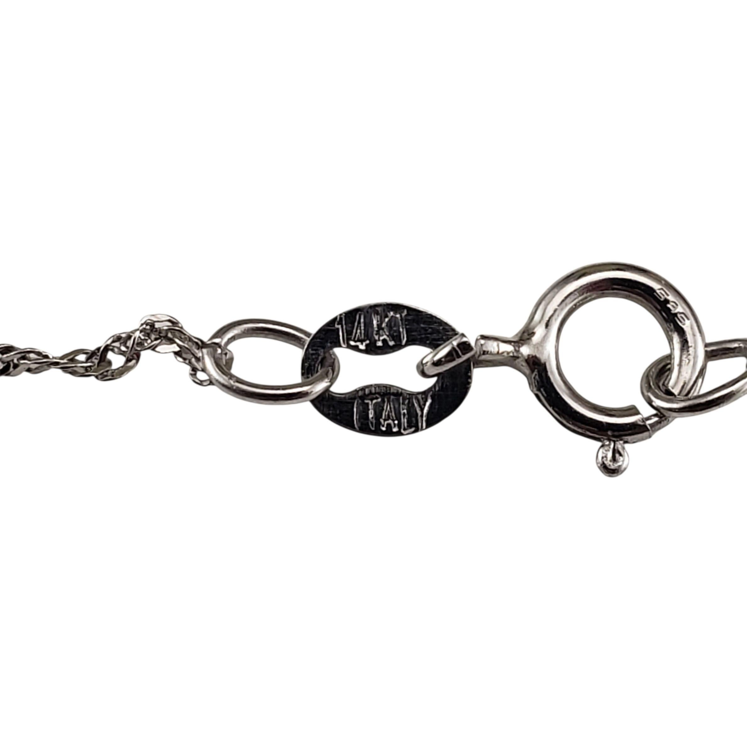 Collana con diamanti in oro bianco 14 carati #23034 In condizioni buone in vendita a Washington Depot, CT
