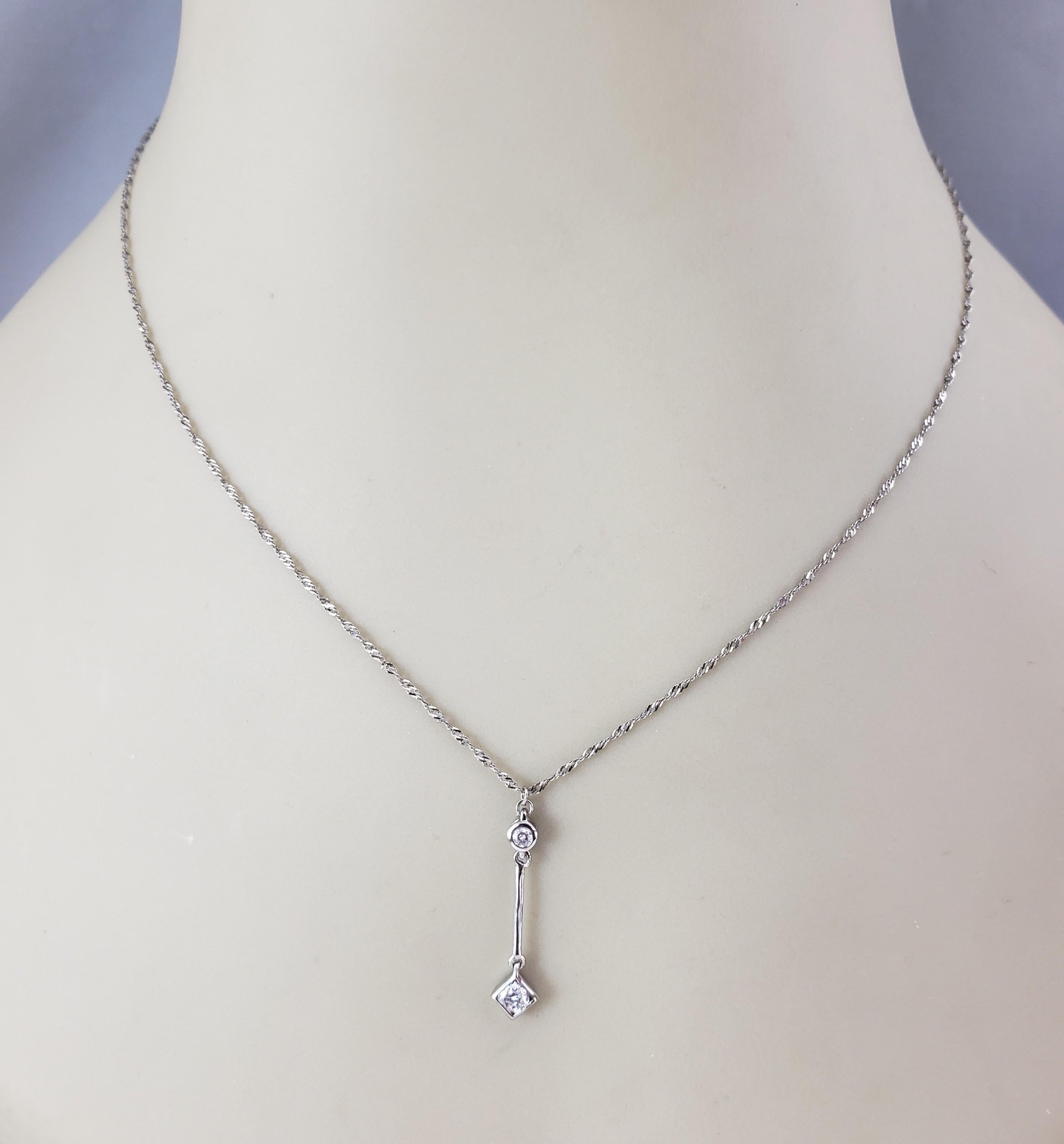 Donna Collana con diamanti in oro bianco 14 carati #23034 in vendita