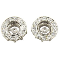 14 Karat White Gold Diamond Earring Jackets