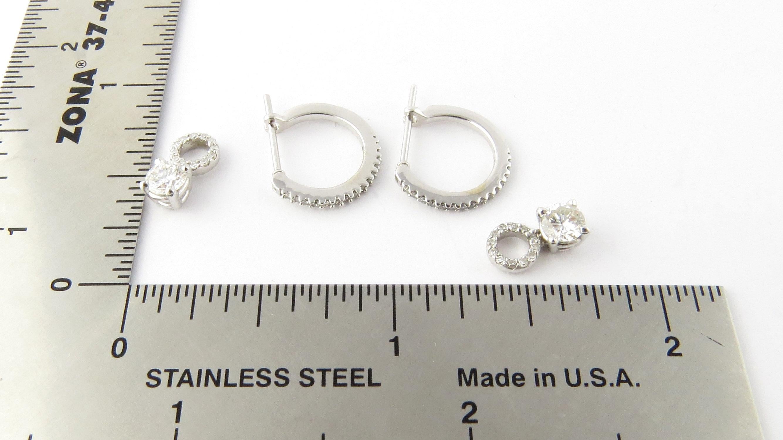 14 Karat White Gold Diamond Earrings 1
