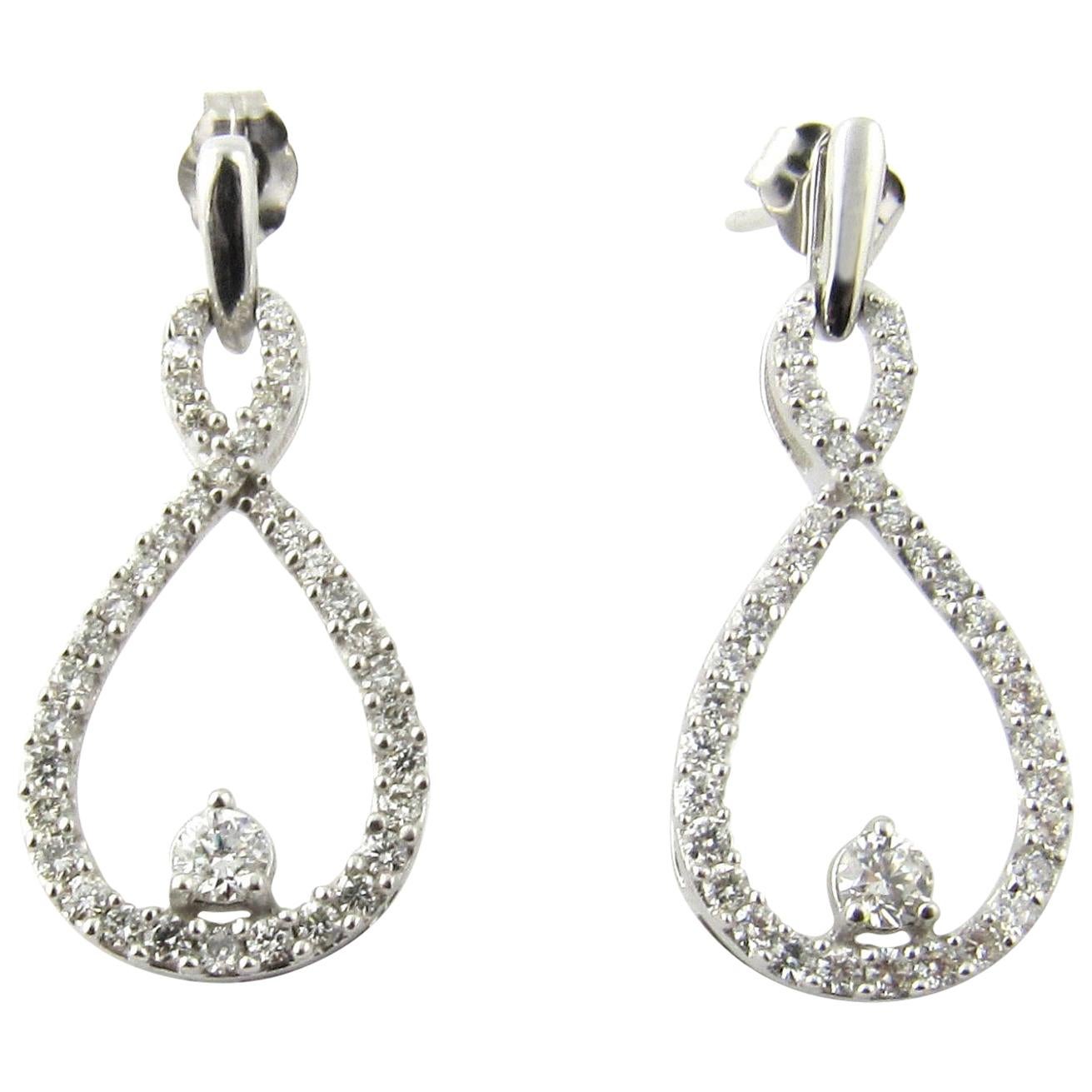 14 Karat White Gold Diamond Earrings