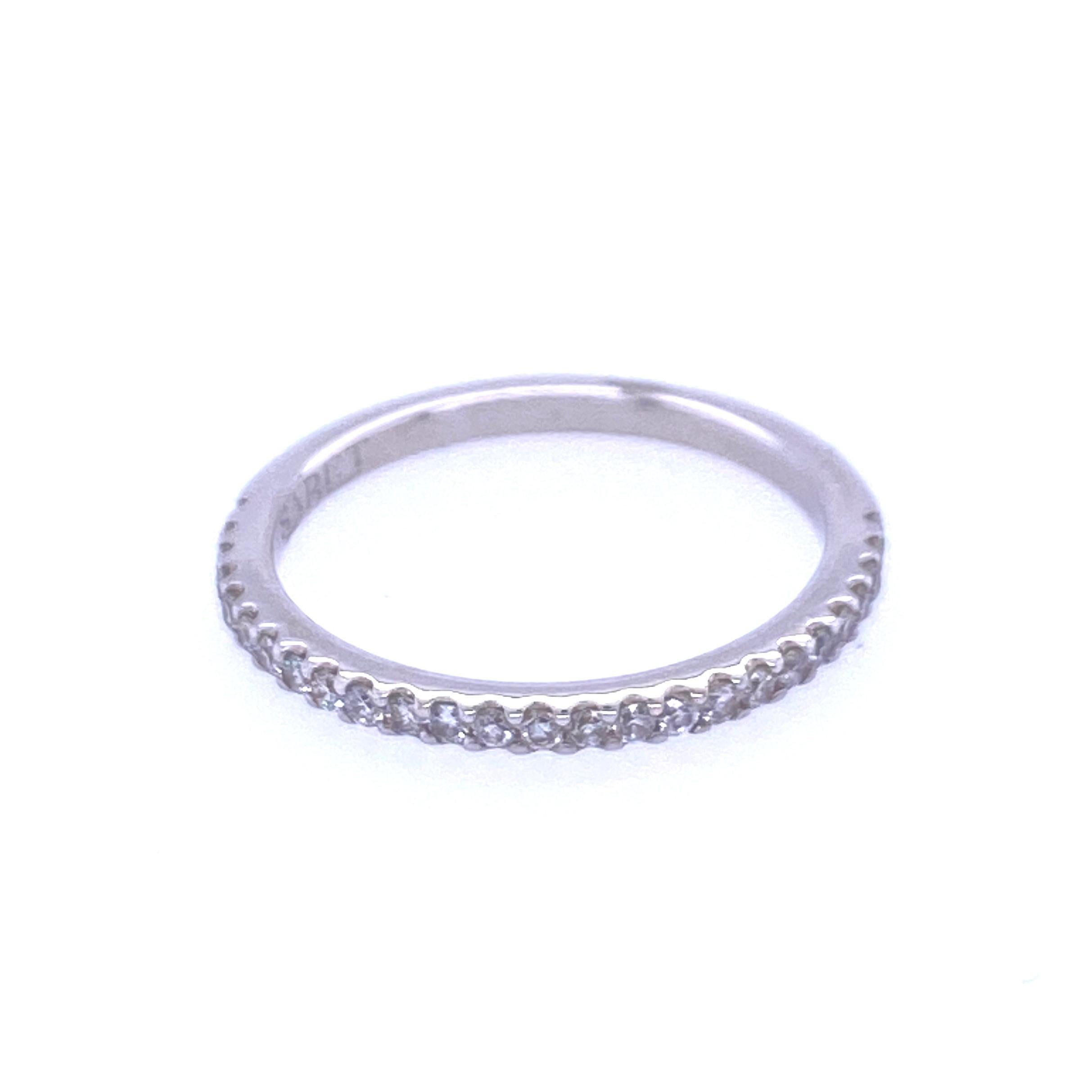 Women's 14 Karat White Gold Diamond Engagement Ring and Wedding Band Set