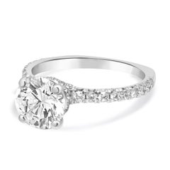 14 Karat White Gold Diamond Engagement Ring