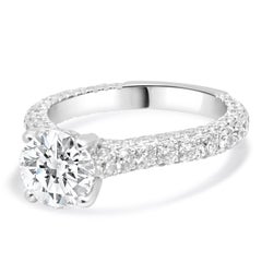 14 Karat White Gold Diamond Engagement Ring