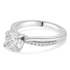 14 Karat White Gold Diamond Engagement Ring