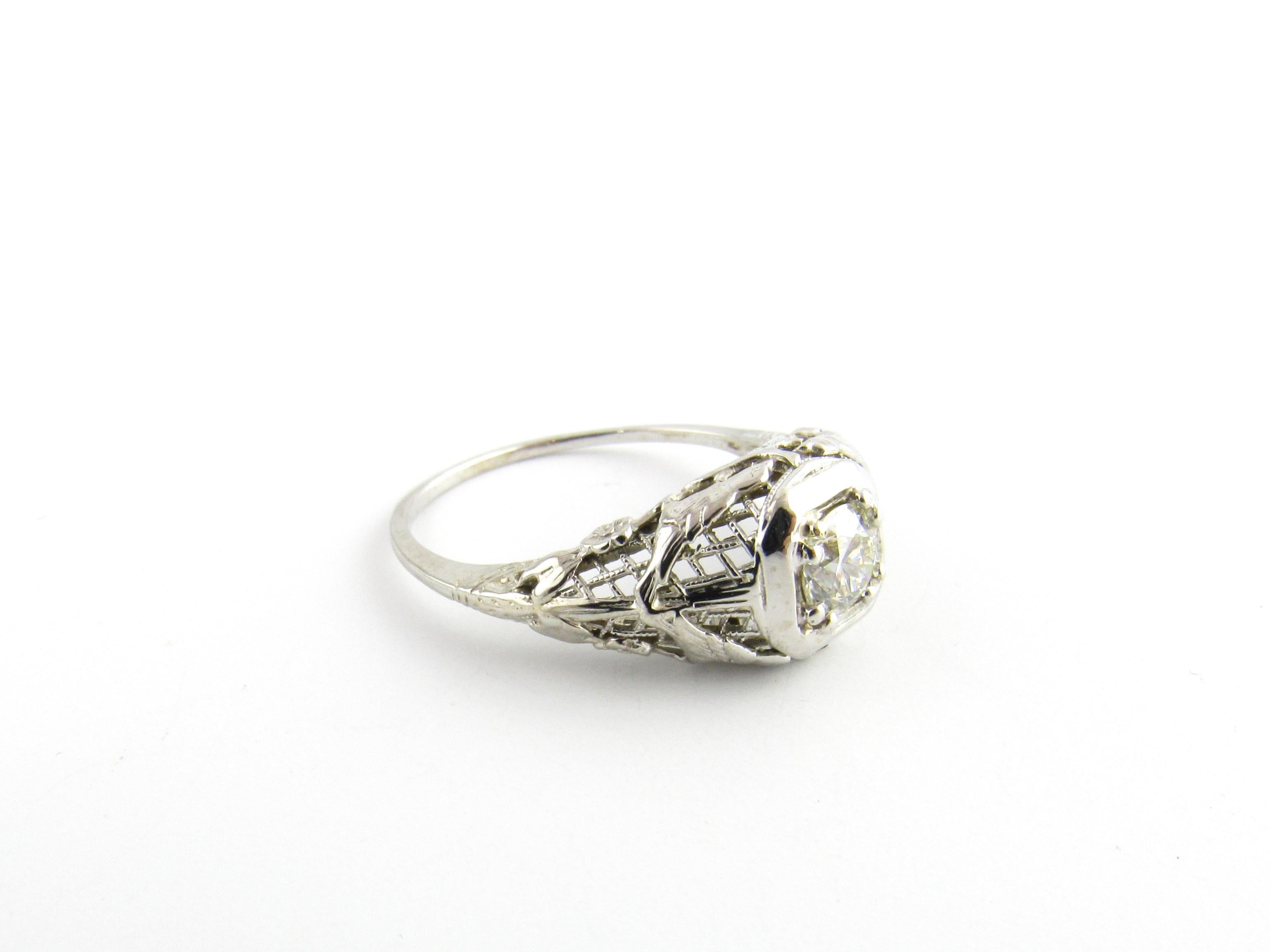  Bague de fiançailles en or blanc 14 carats avec diamants Pour femmes 