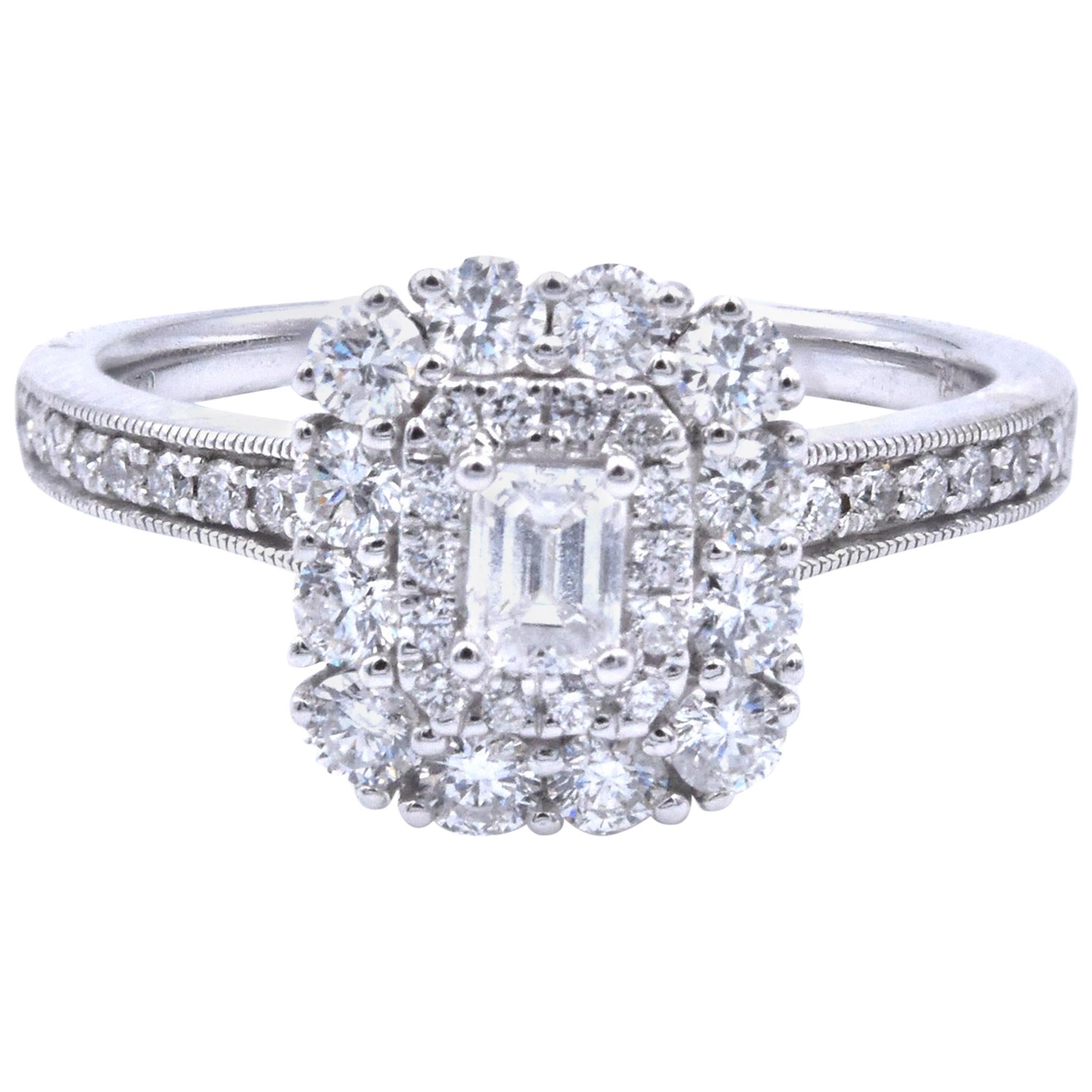 14 Karat White Gold Diamond Engagement Ring For Sale at 1stDibs | white ...