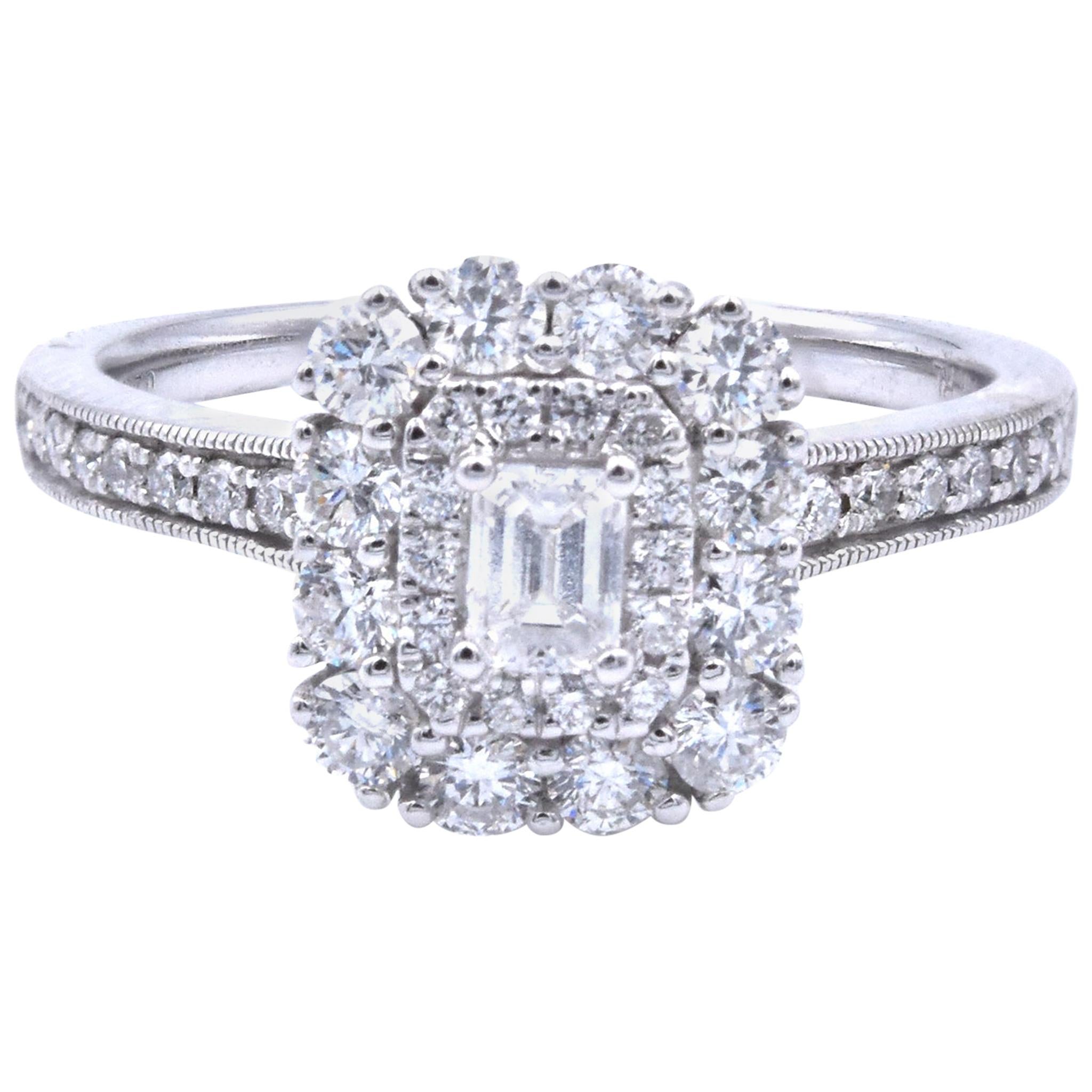 14 Karat White Gold Diamond Engagement Ring For Sale At 1stDibs White 