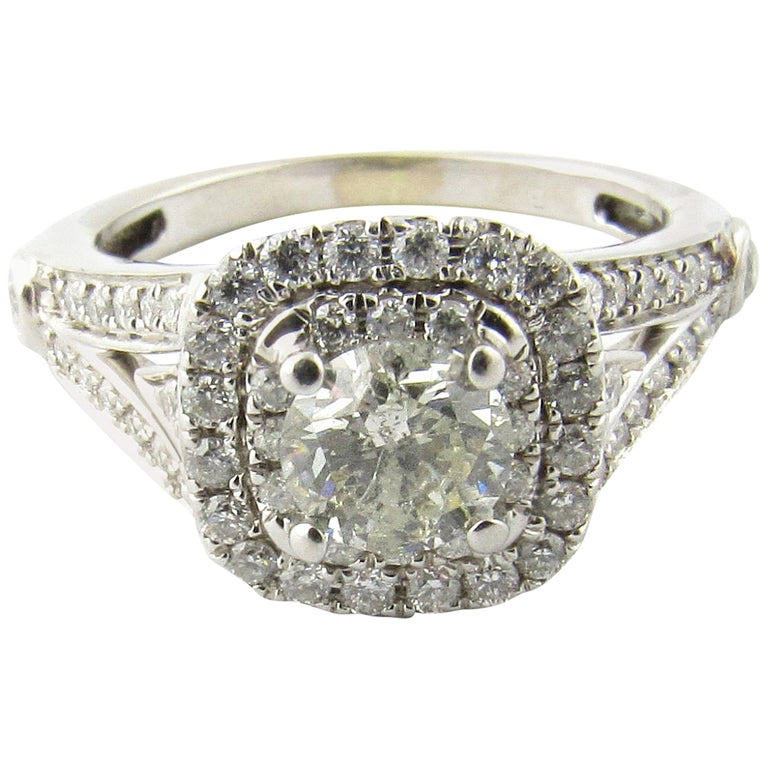 14 k white gold ring