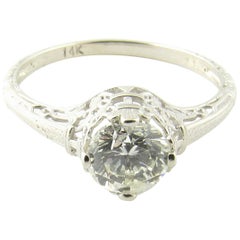 14 Karat White Gold Diamond Engagement Ring