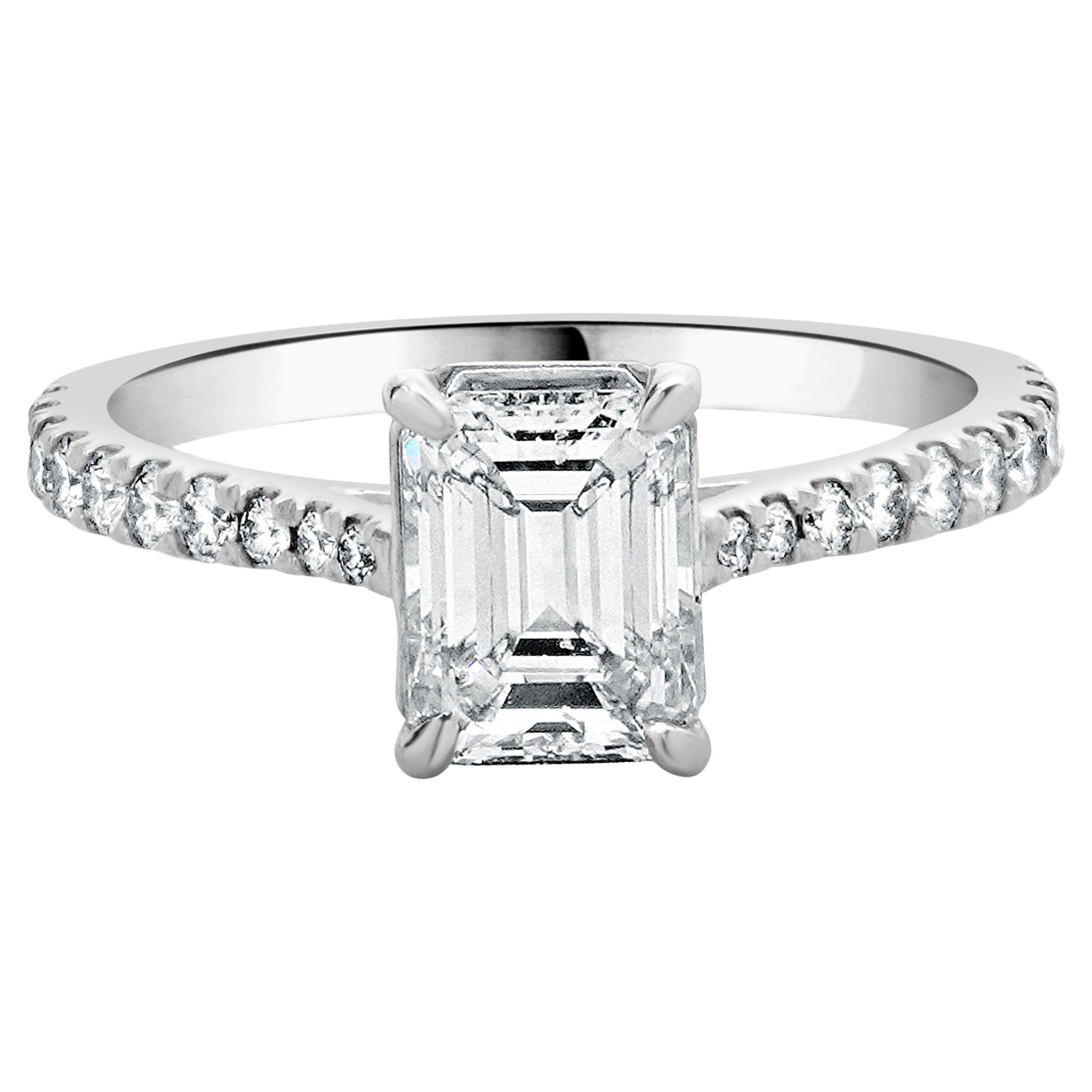 14 Karat White Gold Diamond Engagement Ring