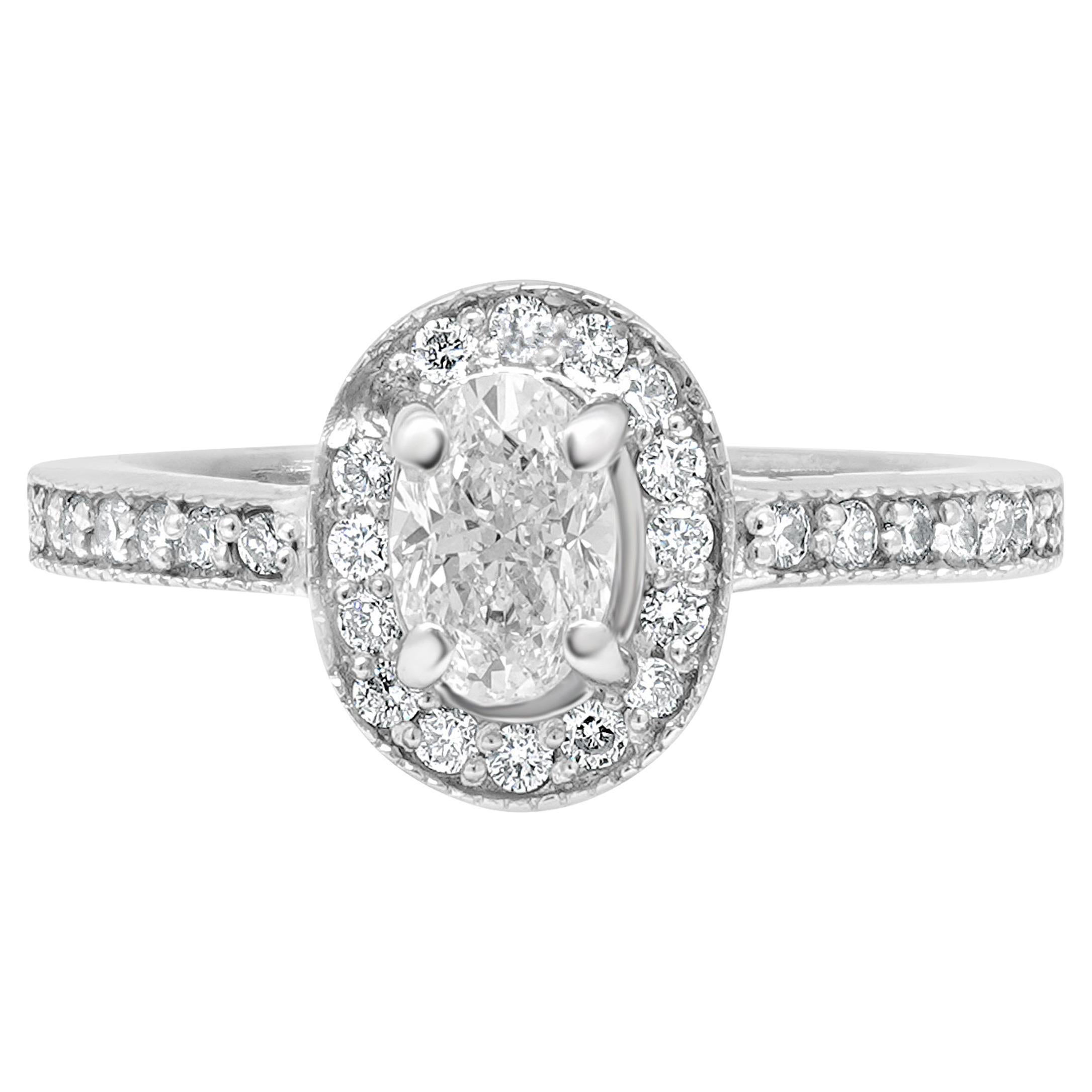 14 Karat White Gold Diamond Engagement Ring
