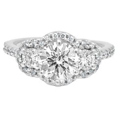 14 Karat White Gold Diamond Engagement Ring