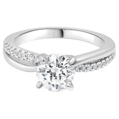 14 Karat White Gold Diamond Engagement Ring