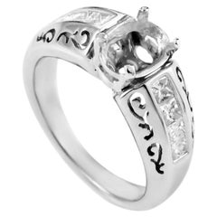 14 Karat White Gold Diamond Engagement Ring Mounting SM4-071861W