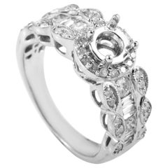 14 Karat White Gold Diamond Engagement Ring Mounting SM4-081501W
