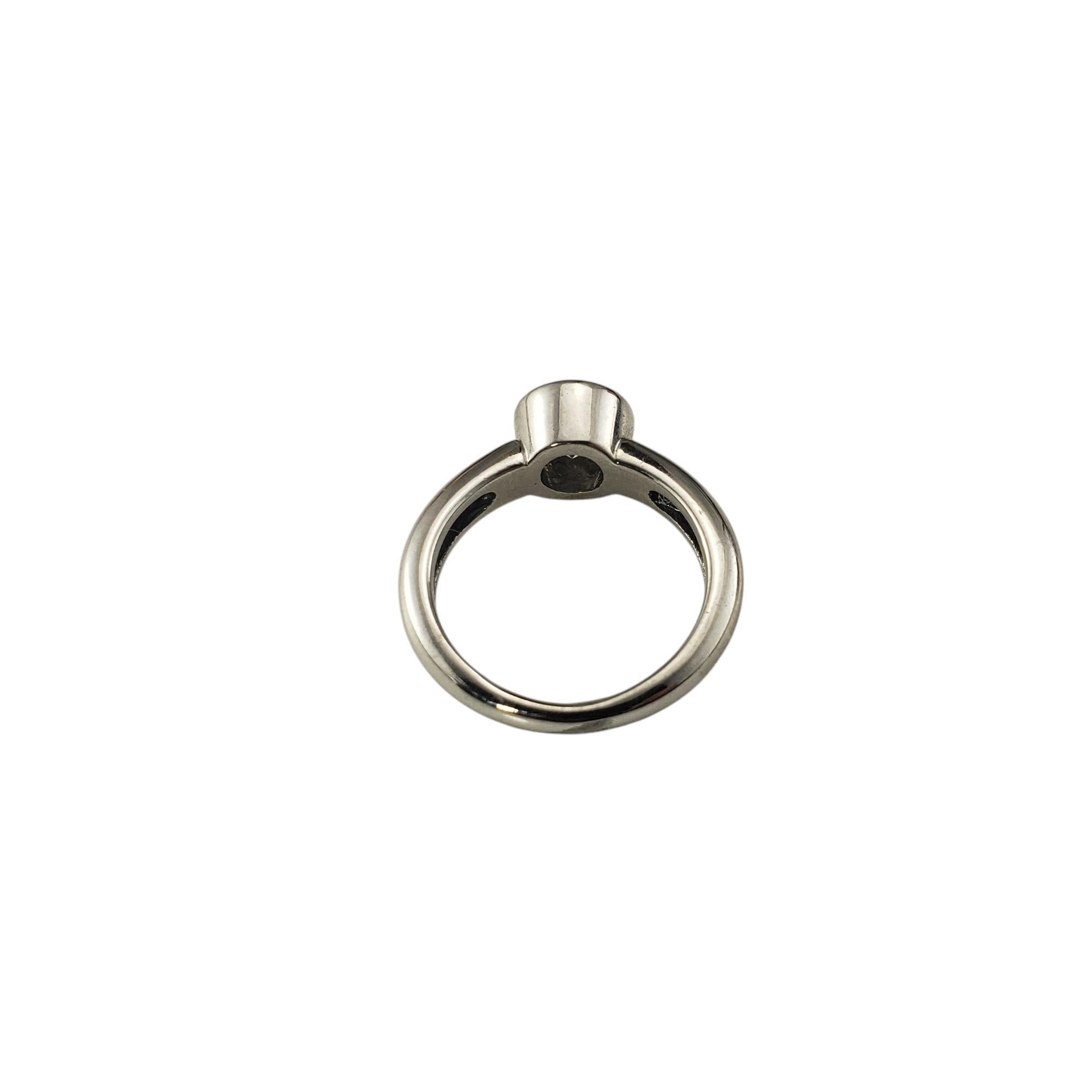 14 Karat White Gold Diamond Engagement Ring Size 5.25 #20708 In Good Condition For Sale In Washington Depot, CT